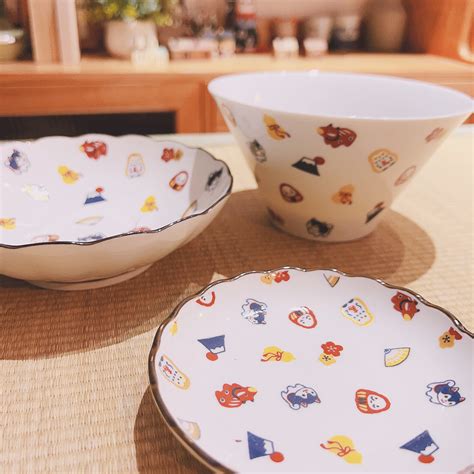 现货日本进口美浓烧陶瓷千縁达摩日式吉祥图纹盘子碗餐具-淘宝网