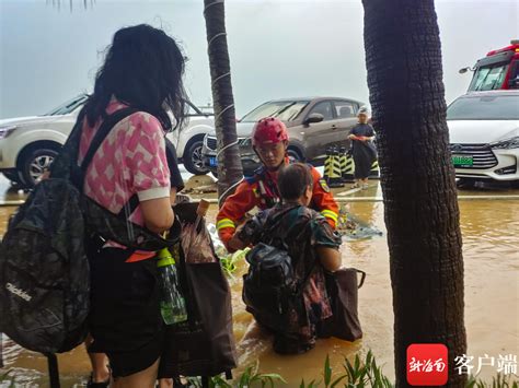 组图+视频 | 持续强降雨致积水严重 三亚一酒店60余人成功转移-新闻中心-南海网