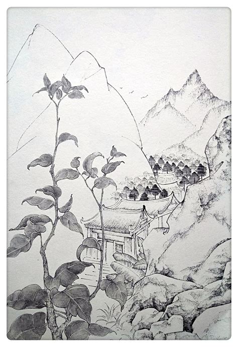 素描风景建筑画：小巷深处,素描/速写,铅笔画原画,建筑风景,21世纪初,16开,se18473215,零售,7788收藏__收藏热线