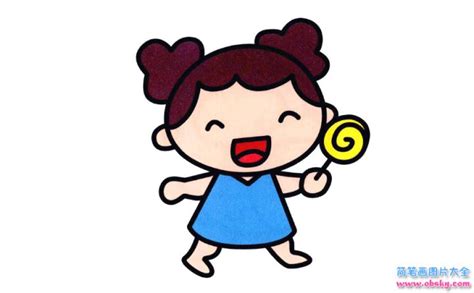 小女孩简笔画图片