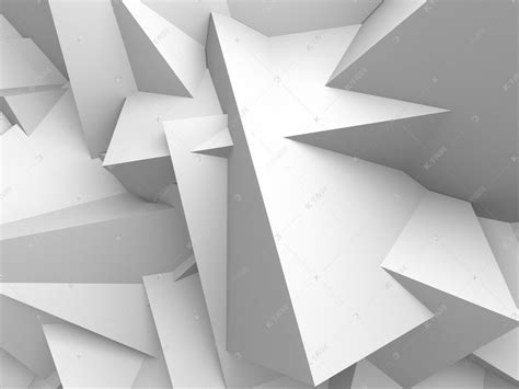 立方体白色的抽象几何背景高清摄影大图-千库网