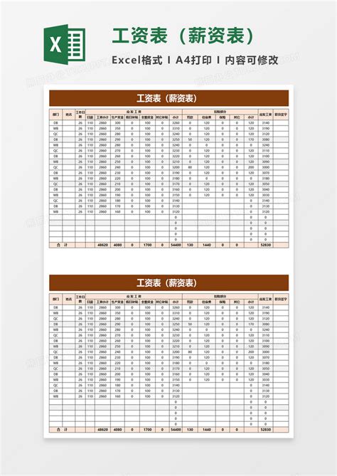 薪资_工资表薪资表EXCEL模板下载_图客巴巴