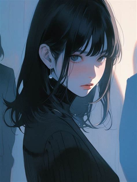 温柔女生头像ai黑发