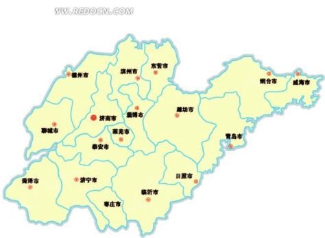 山东省地图矢量EPS素材免费下载_红动中国