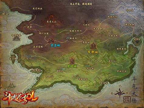 《斗破苍穹OL》斗气大陆地图首度公开_游戏网络游戏-中关村在线