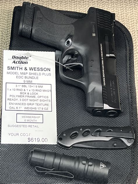 Smith & Wesson M&P9 SHIELD Plus EDC Bundle (13593) - Double Action ...