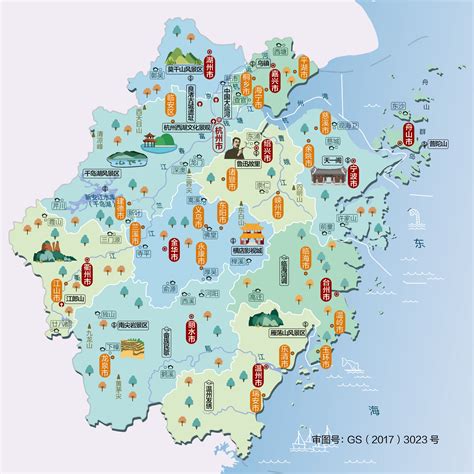 浙江省标准地图（边界版）_浙江地图库_地图窝