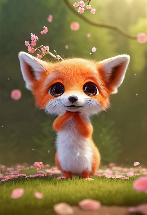 可爱的狐狸幼崽(动物手机静态壁纸) - 动物手机壁纸下载 - 元气壁纸