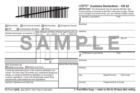PS Form 2976-A - Fill Out, Sign Online and Download Printable PDF ...
