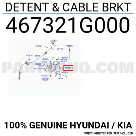 DETENT & CABLE BRKT 467321G000 | Hyundai / KIA Parts | PartSouq