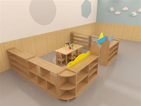必看！幼儿园实木家具设计摆放_山东厚朴教育装备有限公司