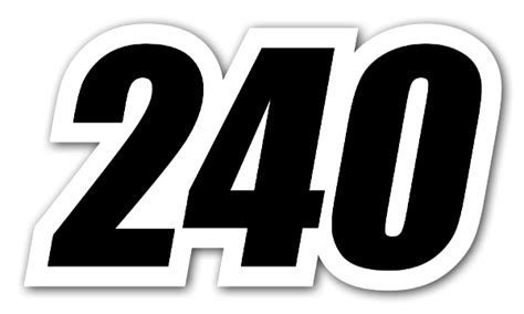 Köp 240 Racing Nummer-klistermärke idag - StickerApp