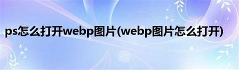webp怎么打开 webp怎么转换成jpg_360新知