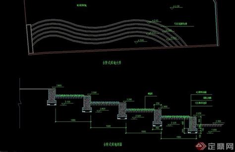 台阶式绿地设计cad施工图