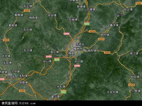 梅县地图 - 梅县卫星地图 - 梅县高清航拍地图 - 便民查询网地图