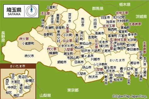 日本琦玉县地图中文版_世界地图_初高中地理网