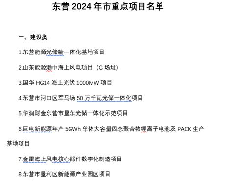 东营2024年市重点项目名单-重点项目-BHI分析-中国拟在建项目网