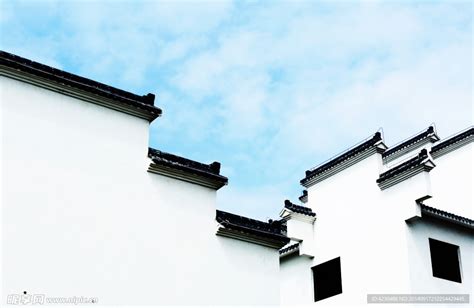 黛瓦白墙的江南徽派建筑摄影图高清摄影大图-千库网
