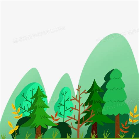 卡通手绘树木林木元素PNG图片素材下载_树木PNG_熊猫办公
