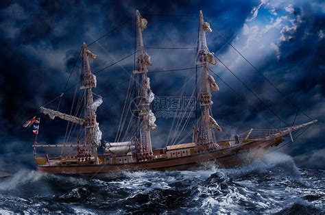 风浪中华丽的船高清图片下载-正版图片501439114-摄图网