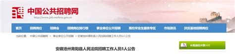2022安徽省池州青阳县人民法院招聘工作人员公告