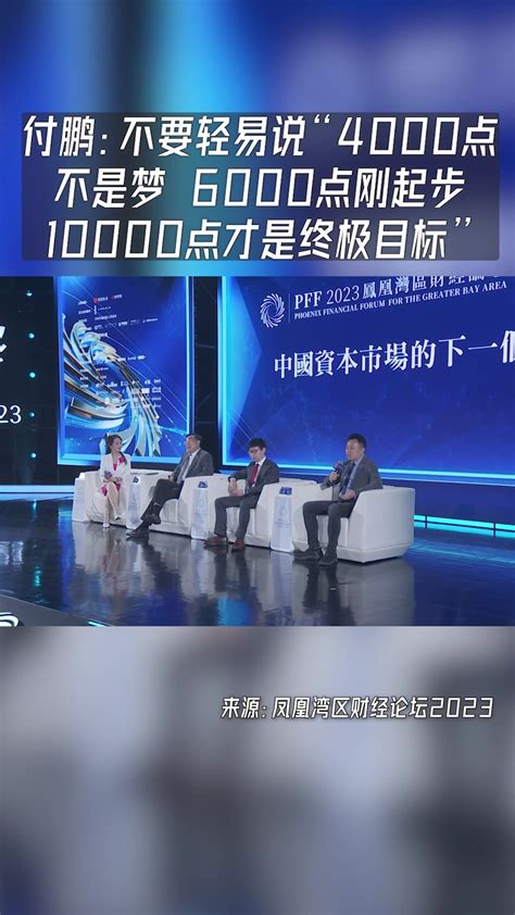 付鹏：不要轻易说“4000点不是梦，6000点刚起步，10000点才是终极目标”_凤凰网财经_凤凰网
