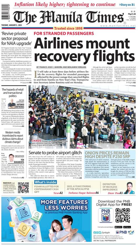 The Manila Times FrontPage | Jan. 3, 2023 | The Manila Times