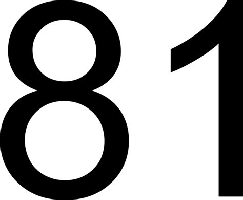 Premium Vector | Number 81 logo icon design, 81 birthday logo number ...