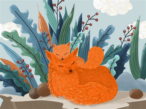 冬日私语 森林里的小狐狸|插画|商业插画|Y颜颜颜 - 原创作品 - 站酷 (ZCOOL)