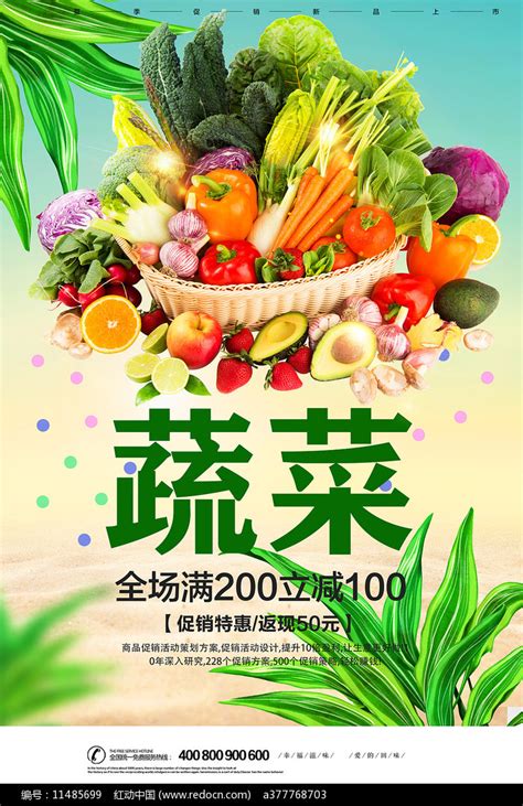 蔬菜促销海报设计图片素材_餐饮美食图片_海报图片_第7张_红动中国