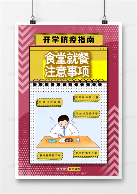 红色简约食堂就餐防疫注意事项科普海报图片免费下载_高清PNG素材_编号19yum0wmz_图精灵