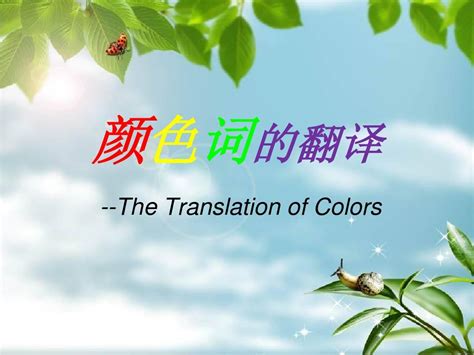 各种颜色词的英文名，这不仅是词汇，也会影响段落翻译