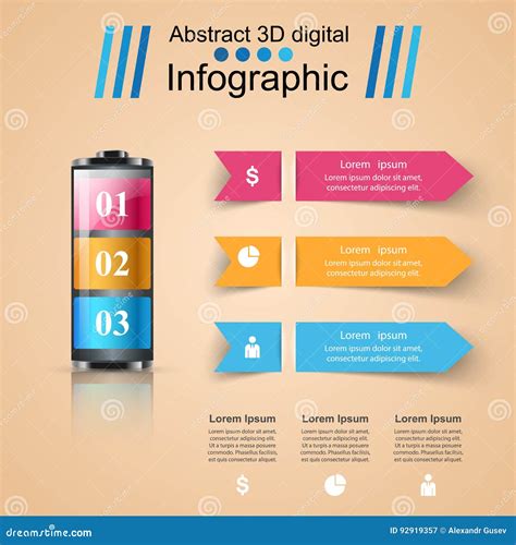 Abstract 3D Digital Illustration Infographic. Stock Vector ...