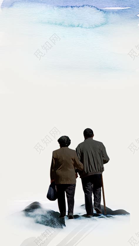父母背影感人图片