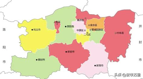 郑州各个区划分图详细,郑州区域划分图2019,郑州市中原区地图_大山谷图库