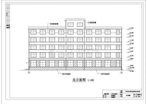 泰州市某工业园3100平米五层框架结构办公楼建筑设计CAD图纸_办公建筑_土木在线