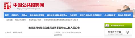 芜湖市市直机关事业单位就业见习人员招募公告（2023）