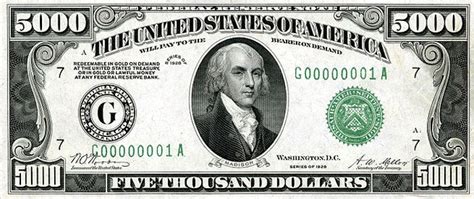 5000 Dollar Bill | Learn About This Bill and Its Value