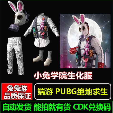 PUBG绝地求生小兔学院生化服套装面罩夹克长裤吃鸡CDK兑换码端游-淘宝网