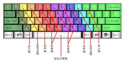 盲打键盘指法图图片