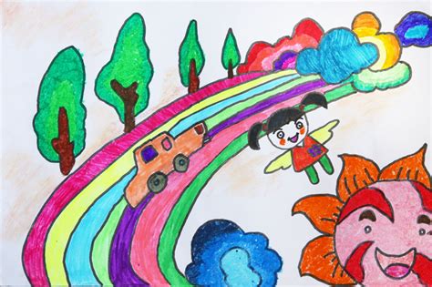 儿童画，未来的桥，彩虹桥 咿咿呀呀儿童手工网