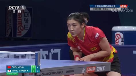 世乒赛女团决赛 中国女团VS日本第一场回放：陈梦3-0木原美悠