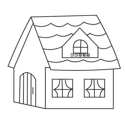 儿童画漂亮的房子步骤图-露西学画画