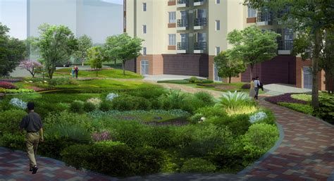 现代小区花园 园林景观 3d模型下载-【集简空间】「每日更新」