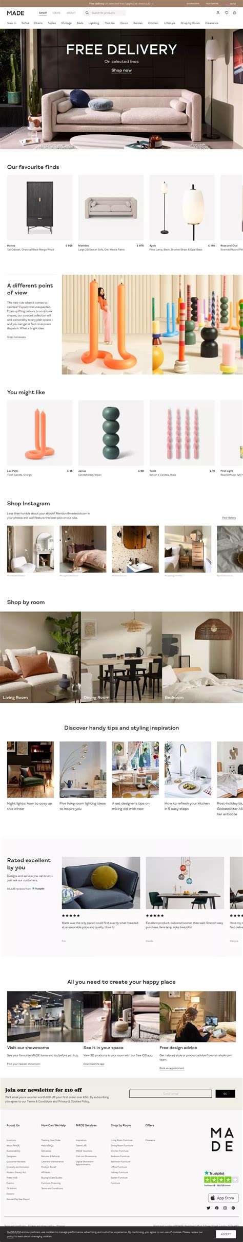 线上家具平台Made网站设计 - 设计之家