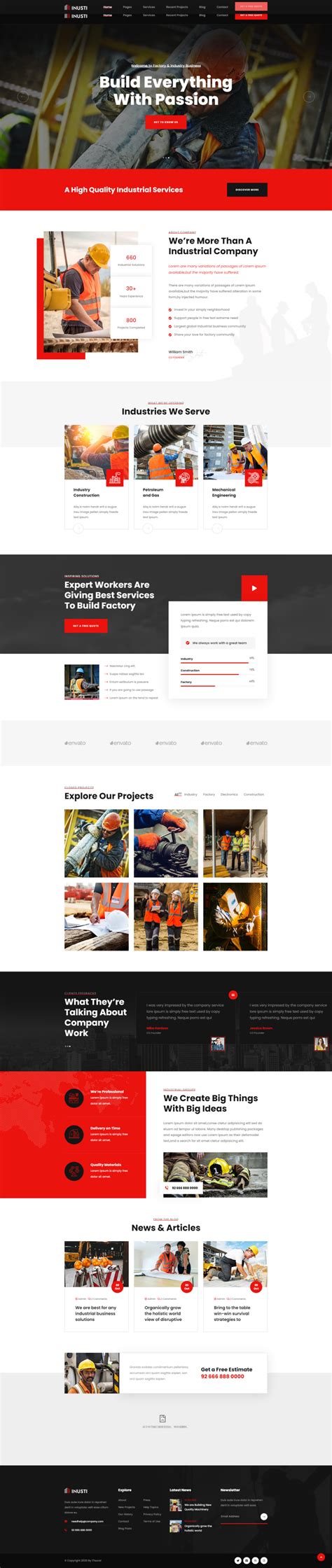 工业企业网站建设html5，工业网站设计模板_墨鱼部落格