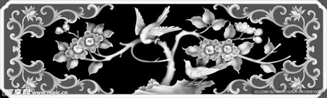 牡丹花月季花鸟抽斗抽屉围板灰度设计图__3D作品_3D设计_设计图库_昵图网nipic.com