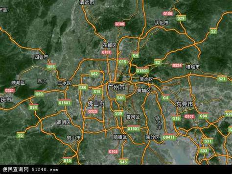 广州地形图图片