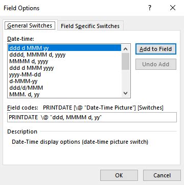 Show/Hide Field Codes in Word and Convert Fields to Text