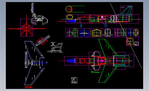 飞机航模x29_AutoCAD_模型图纸下载 – 懒石网
